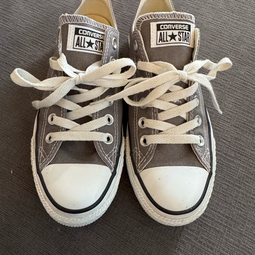 Converse All Star Low Top Sneakers in Gray and White